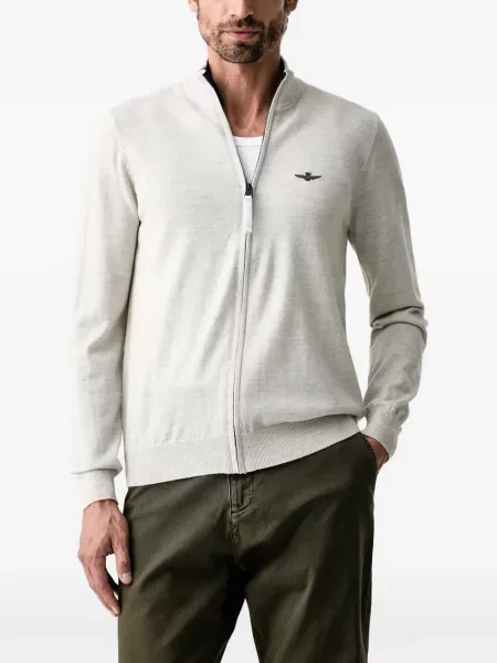 Cardigan Aeronautica Militare de lână gri