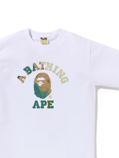Tricou A Bathing Ape® cu imagine alb