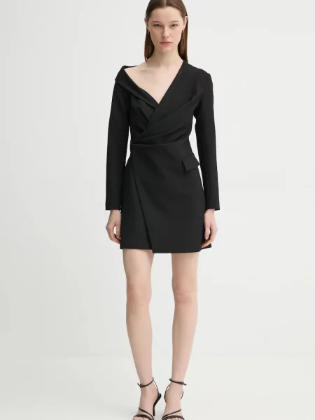 A.L.C. sukienka mini rozkloszowana czarny