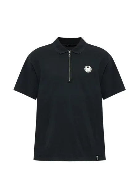 Tricou polo Palm Angels cu autograf albastru