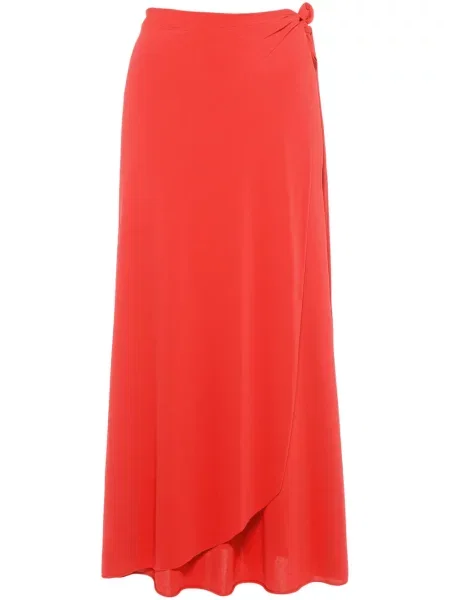 Fustă midi Eres drapată până la genunchi roșu