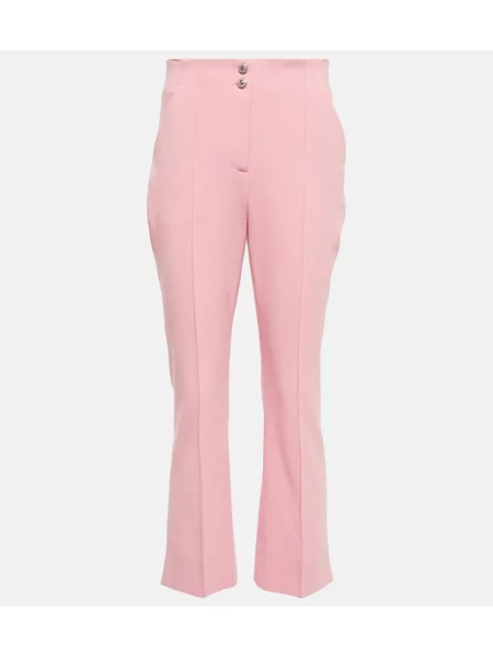 Pantaloni Veronica Beard cu talie înaltă roz