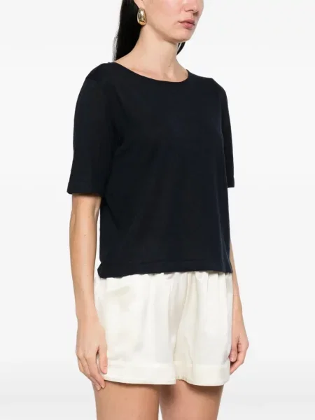 Tricou Base cu decolteu rotund albastru