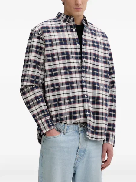 Cămașă Levi's® în carouri cu imagine cu decolteu în V albastru