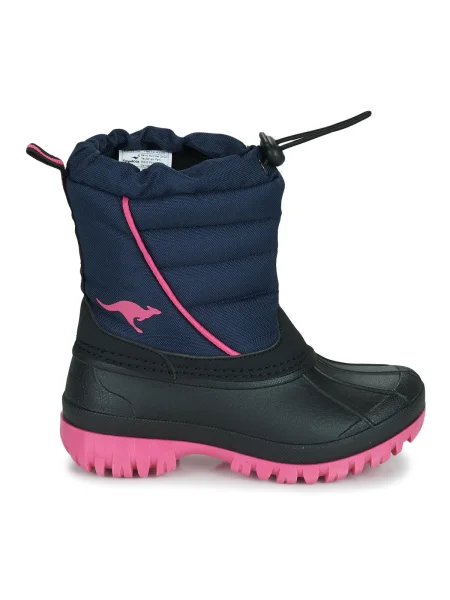 Juniorské snehule KangaROOS K-Ben dk navy / daisy pink modrá