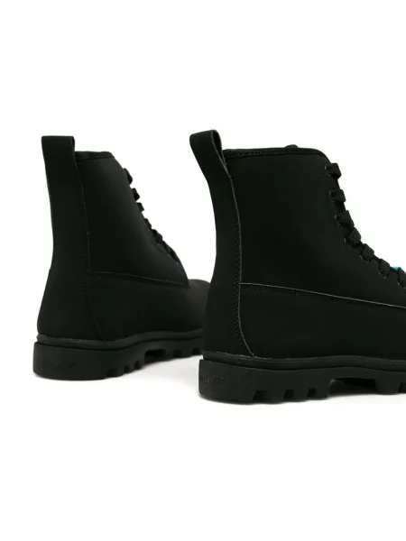 Botine Native cu șireturi din dantelă negru