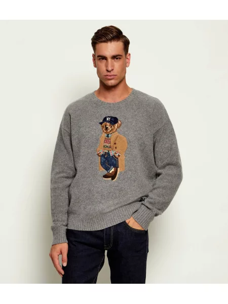 POLO RALPH LAUREN De lână pulover | Relaxed fit cu adaos de cașmir gri