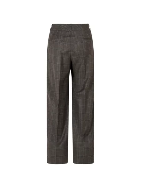 Pantaloni Peserico în carouri maro