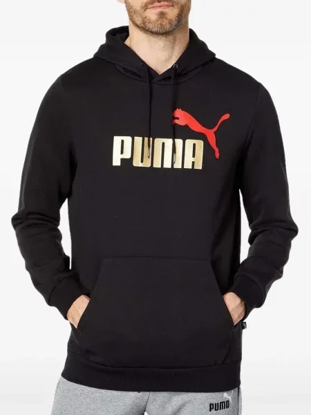 Tricou Puma din fleece cu autograf negru