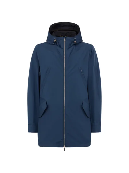 Geacă de vânt Moorer cu glugă albastru