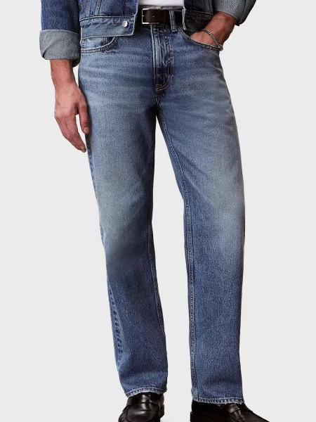 Прямі джинси Calvin Klein Jeans сині