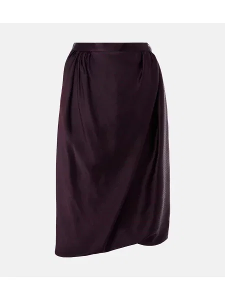 Fustă midi Vivienne Westwood cu dungi drapată până la genunchi albastru