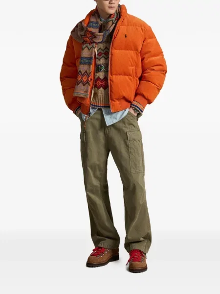 Mănuși Polo Ralph Lauren din piele de căprioară cu șireturi cu vârf închis albastru