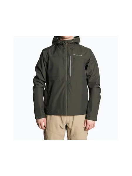 Велосипедна куртка Endura Hummvee водонепроникна з капюшоном пляшкового кольору зеленого