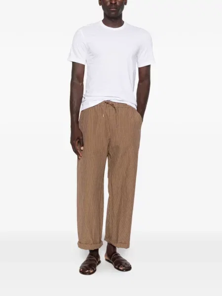 Scurt tricou James Perse cu decolteu rotund alb