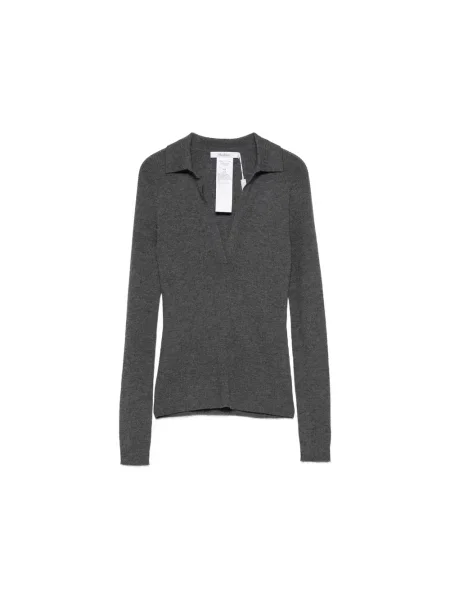 Lniany sweter Max Mara szary