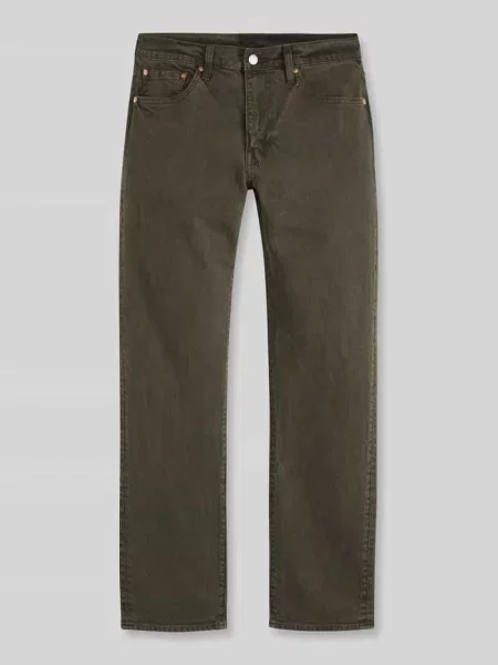 Jeansy o kroju tapered fit z mieszanki bawełny model Levi's oliwkowy