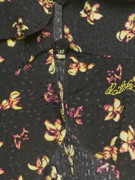Bluză Rotate Birger Christensen cu model floral cu imagine negru