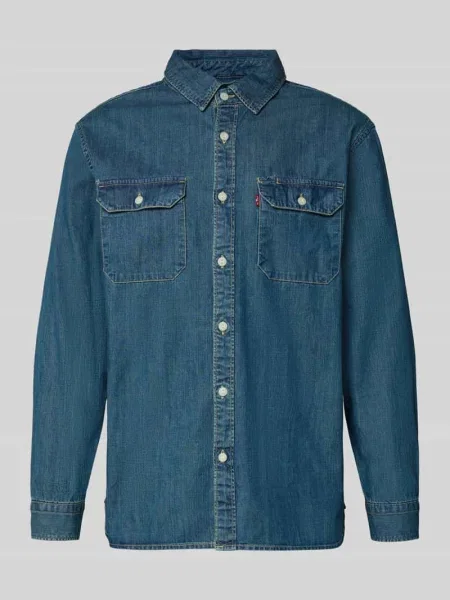 Koszula jeansowa o kroju regular fit z na piersi model ‘JACKSON WORKER’ Levi's niebieska