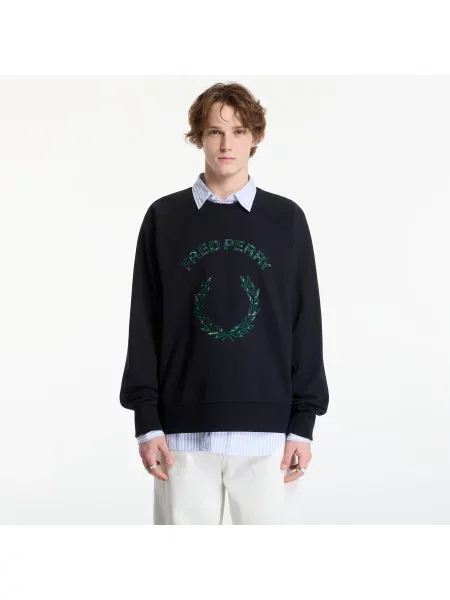 Кариран суитчър Fred Perry с апликация бяло