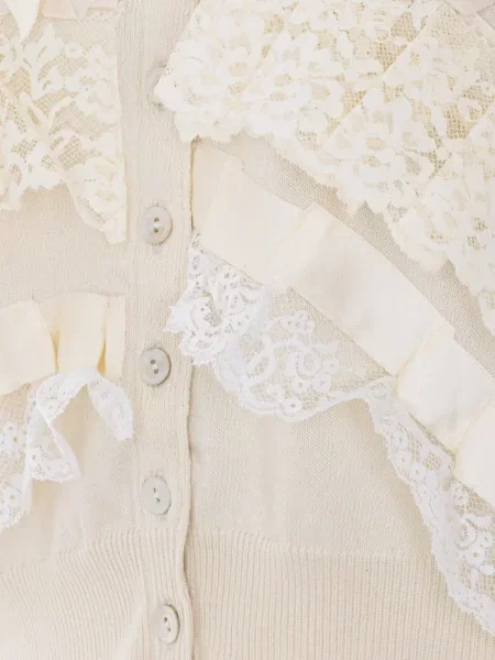 Cardigan Aniye By cu decolteu în V alb