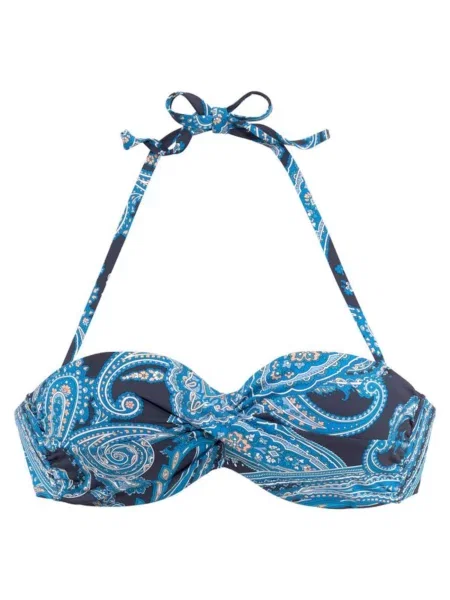 LASCANA Sutien costum de baie Boho bleumarin