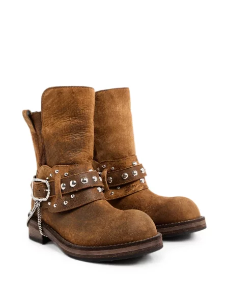 Botine Ann Demeulemeester cu tepi maro