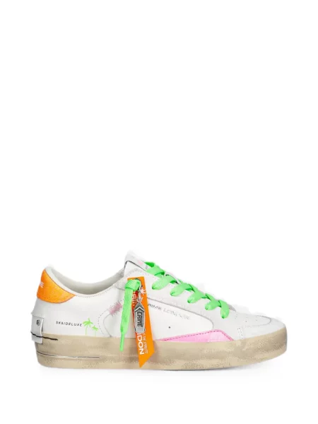 Sneakerși Crime London din piele alb