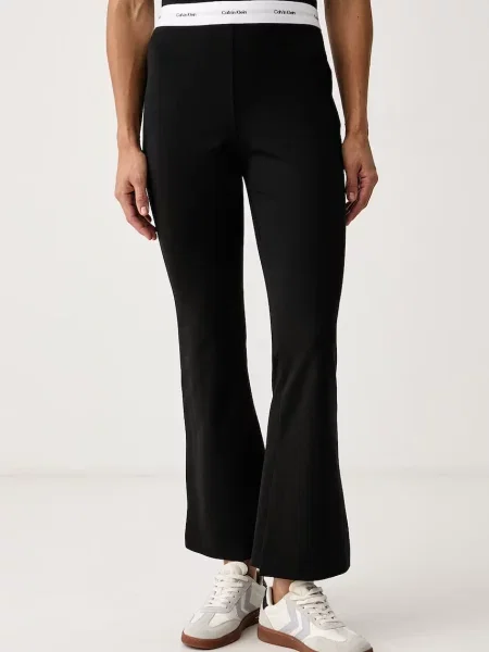 Calvin Klein Jeans pantaloni evazați bell-bottom pentru femei negru