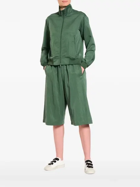 Hanorac cu fermoar Y-3 cu imagine verde