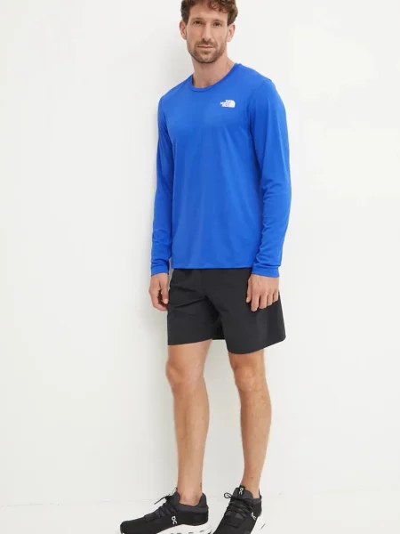 Športna majica z dolgimi rokavi The North Face Lightbright modra