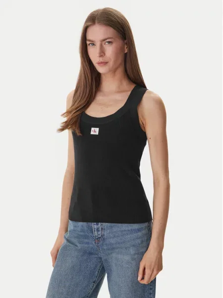 Тениска Calvin Klein Jeans черно