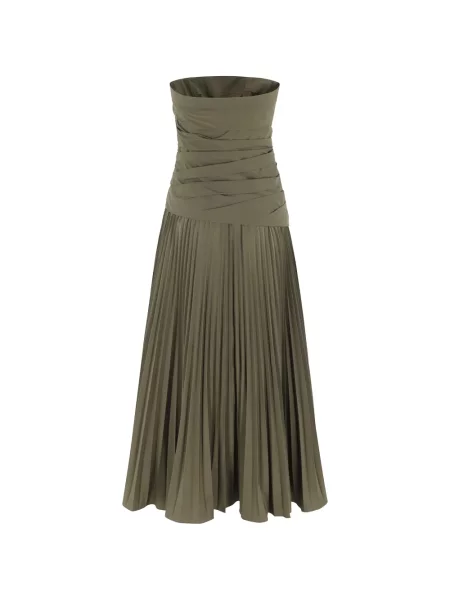 Rochie Simkhai plisată fără bretele de costum verde