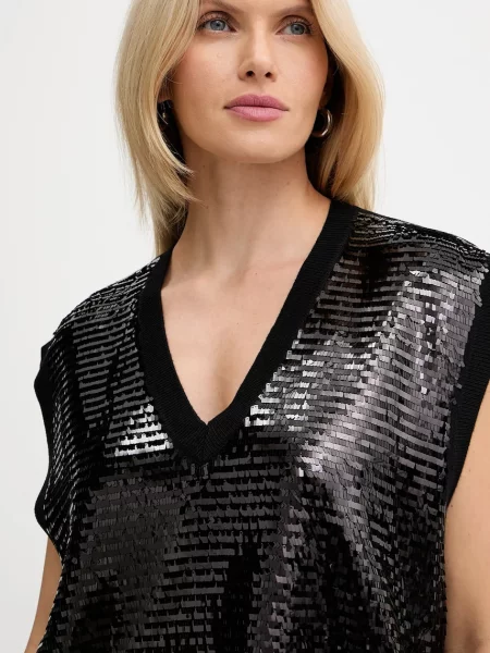 Шерстяной свитер Armani Exchange черный