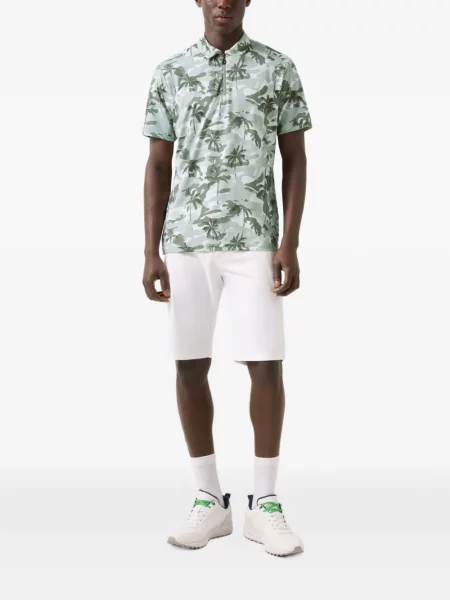 Tricou polo Bogner cu imagine cu model camuflaj verde