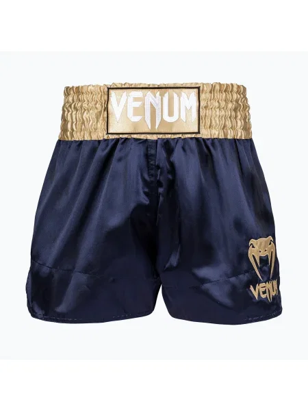 Мъжки шорти за тренировки по муай тай Venum Classic navy/gold синьо
