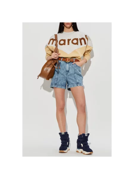 Szorty jeansowe Marant Etoile niebieskie