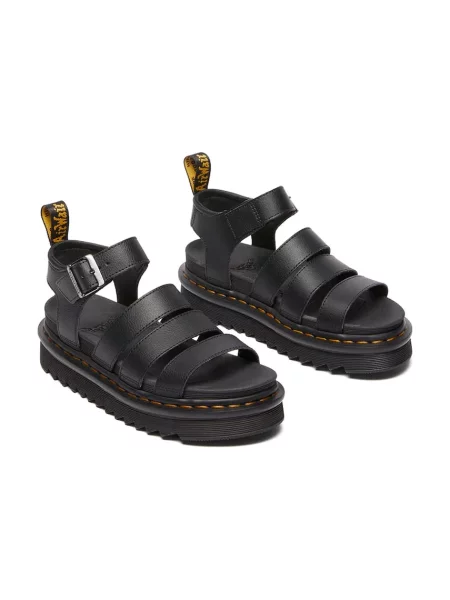 Шкіряні сандалі Dr. Martens Blaire на платформі чорний