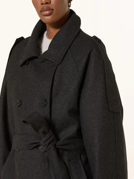 Black Palms Płaszcz Cady grau czarny