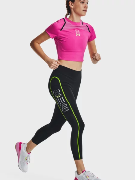 Укорочений спортивний топ Under Armour для бігу рожевий
