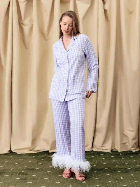 Pijamale Sleeper cu pene violet