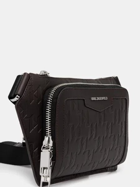 Шкіряна сумка Karl Lagerfeld чорний