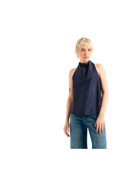Top Armani Exchange niebieski