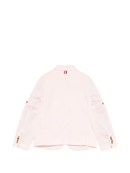 Sacou Thom Browne cu buzunare la piept roz