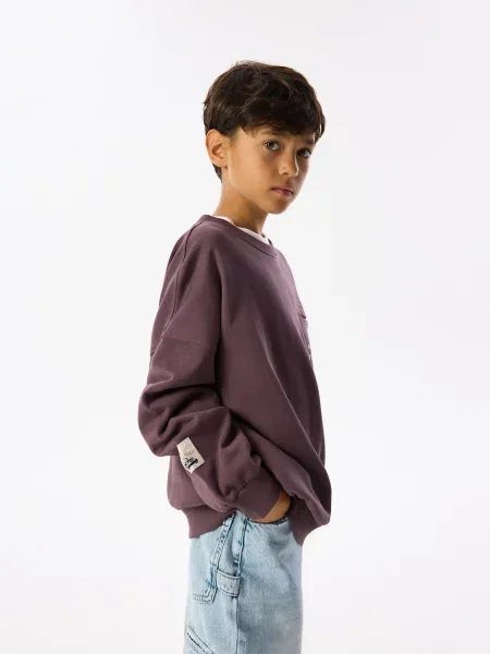 Reserved Bluza oversize fioletowy