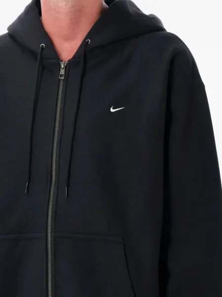 Hanorac din fleece Nike din fleece cu broderie gri