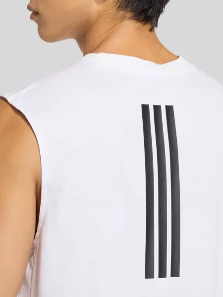 KOSZULKA BEZ RĘKAWÓW POWER 3 STRIPES biała