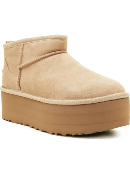 UGG Hótaposó W CLASSIC ULTRA MINI | gyapjú | hasított bőr bézs