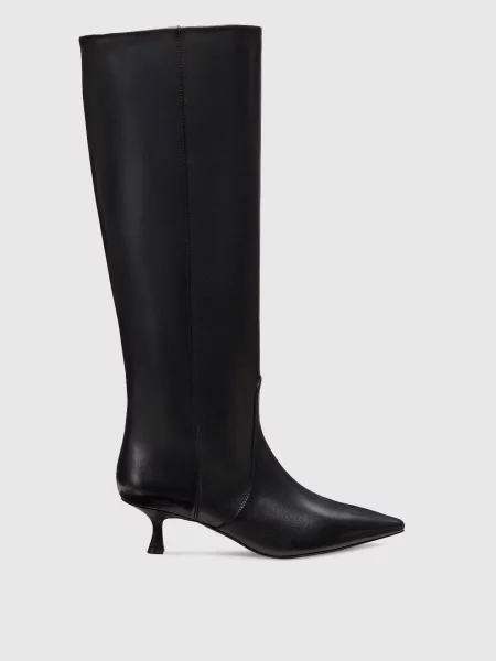 Кожаные сапоги Stuart Weitzman черные