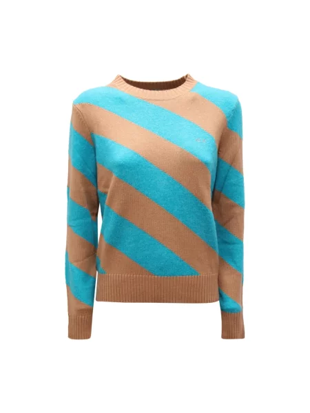 Sweter Sun68 wełniany beżowy